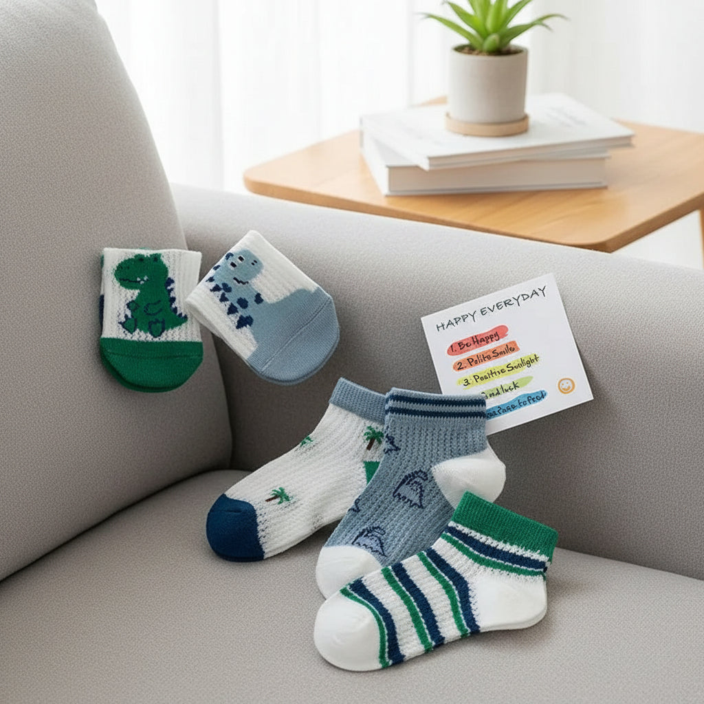 Lot de 5 paires de chaussettes courtes respirantes et fraîches