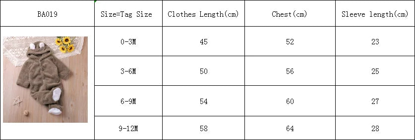 Bear Style Hooded Rompers