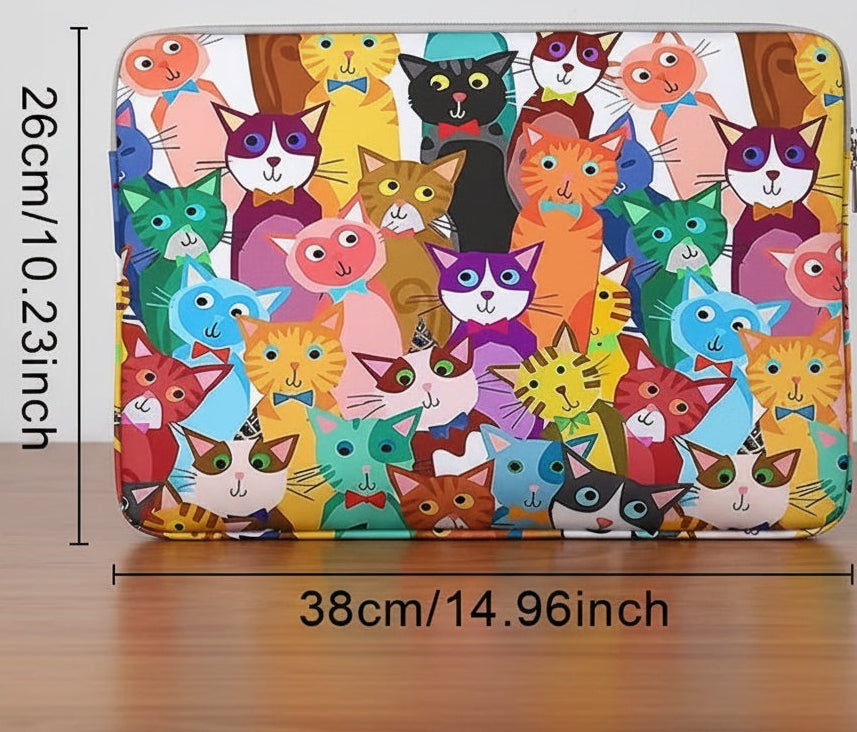 Cartoon Cat Pattern Laptop Bags