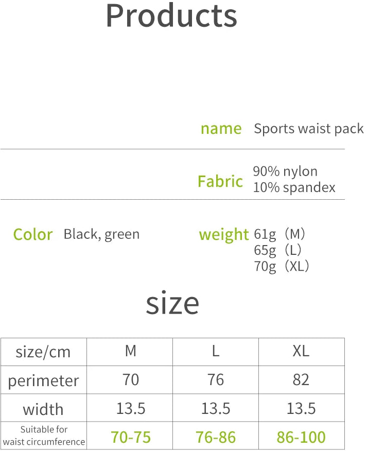 Portable Sports Waist Bags