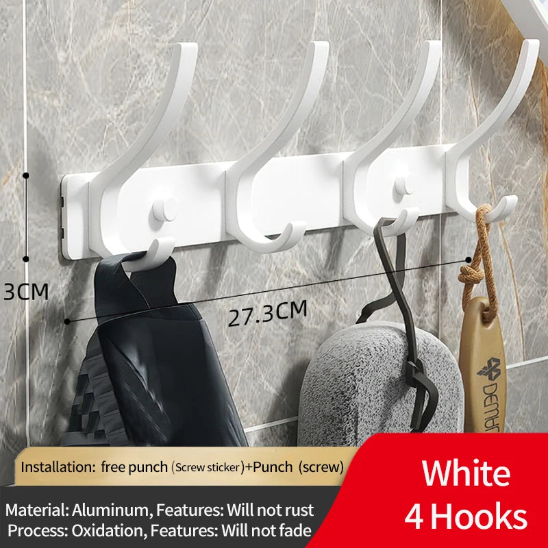 Black/White Folding Robe Hooks