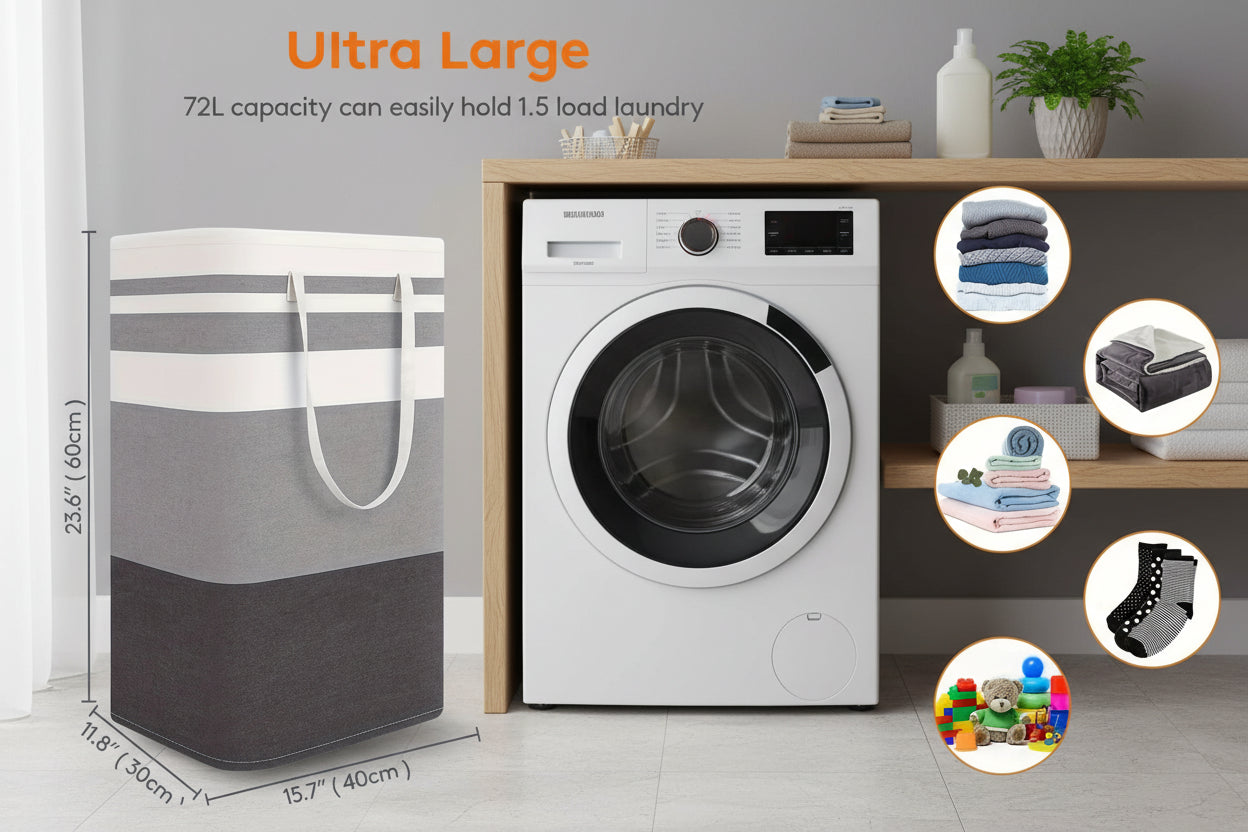 75L Durable Laundry Baskets With Handles