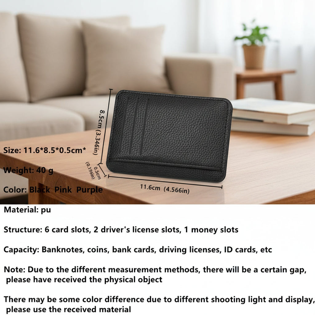 Ultra-Thin Soft PU Leather Wallets