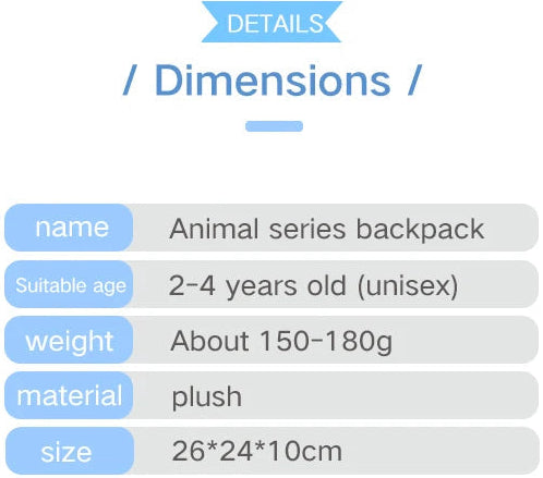 حقائب ظهر بتصميم حيوانات لطيفة