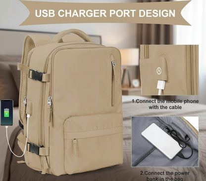 Airplane Cabin Backpacks Bags With USB Port