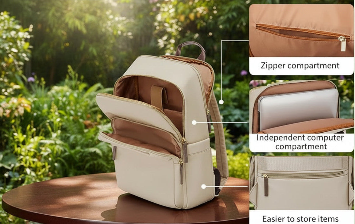 Solid Simple Large Capacity Backpacks Bags