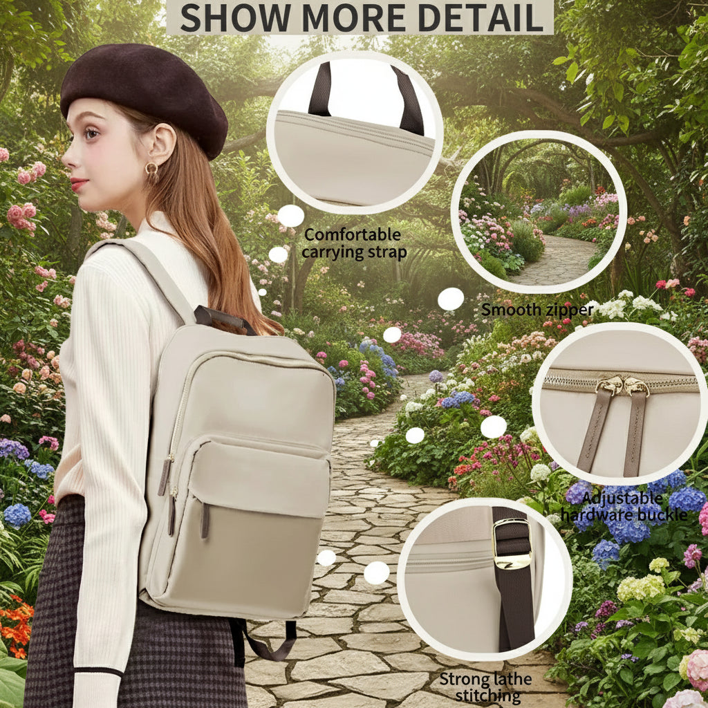 Solid Simple Large Capacity Backpacks Bags