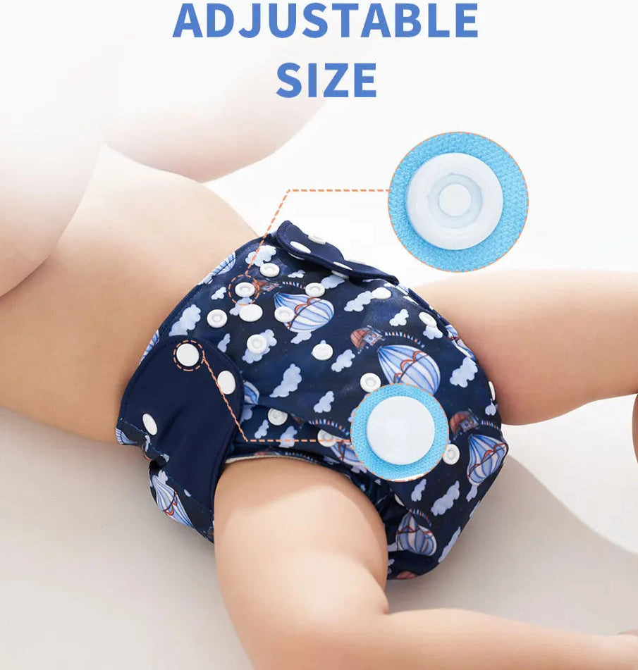 4 قطع من حفاضات الأطفال الصديقة للبيئة والقابلة لإعادة الاستخدام