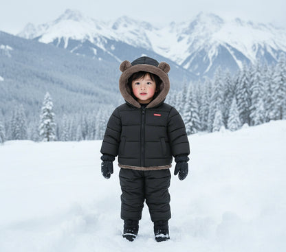 سترات أطفال سميكة بغطاء للرأس