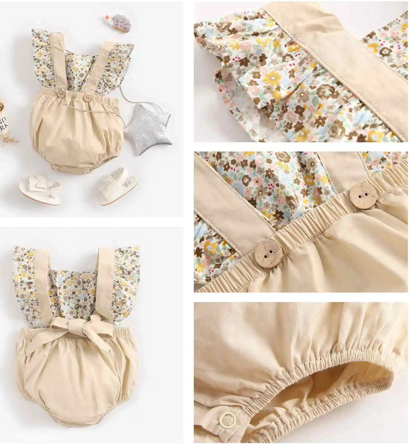 Floral Sleeveless Rompers