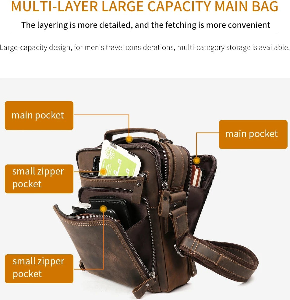 حقائب كروس بودي جلدية كاجوال