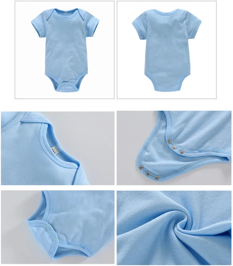 "Hi Daddy Mommy Told Me That You Are Awesome" Short Sleeve Rompers