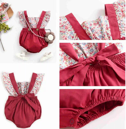 Floral Sleeveless Rompers