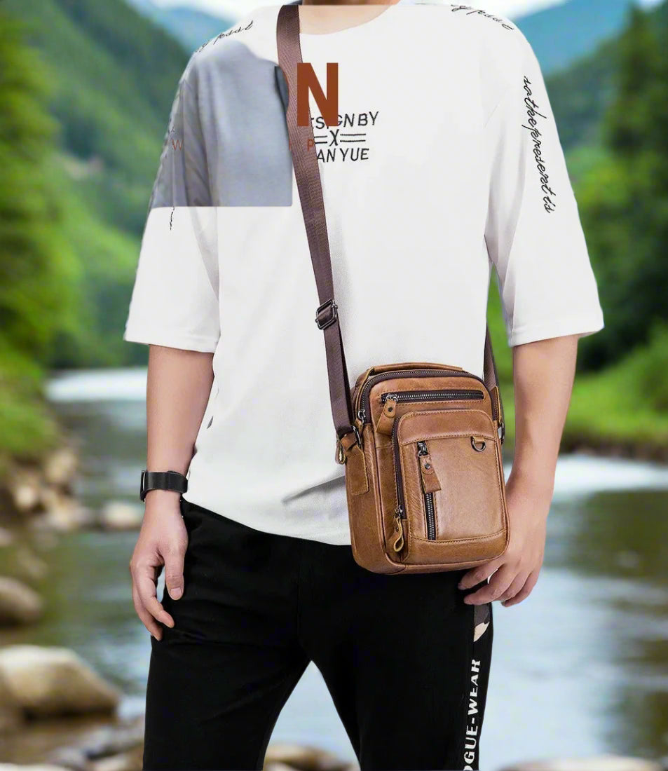 حقائب كروس بودي من الجلد الطبيعي