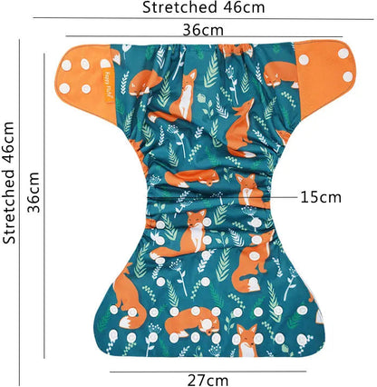 4 قطع من حفاضات الأطفال الصديقة للبيئة والقابلة لإعادة الاستخدام