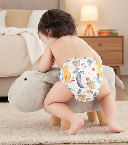 4 قطع من حفاضات الأطفال الصديقة للبيئة والقابلة لإعادة الاستخدام