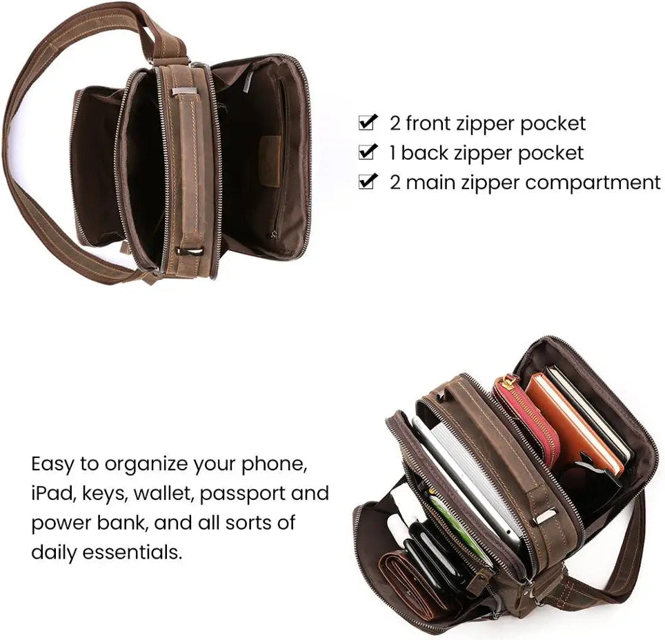 حقائب كروس بودي جلدية كاجوال