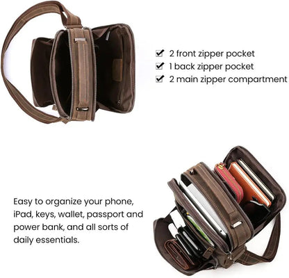 حقائب كروس بودي جلدية كاجوال