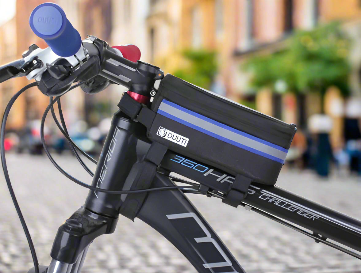 Sacoches avant de cadre avec écran tactile pour vélo