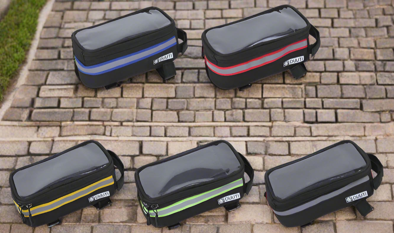 Sacoches avant de cadre avec écran tactile pour vélo