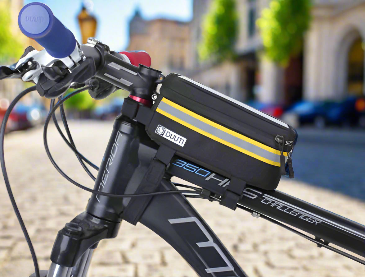 Sacoches avant de cadre avec écran tactile pour vélo