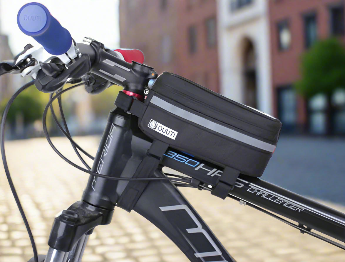 Sacoches avant de cadre avec écran tactile pour vélo