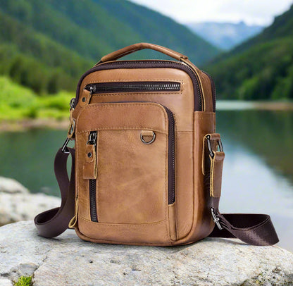 حقائب كروس بودي من الجلد الطبيعي