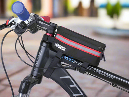 Sacoches avant de cadre avec écran tactile pour vélo