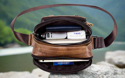 حقائب كروس بودي من الجلد الطبيعي