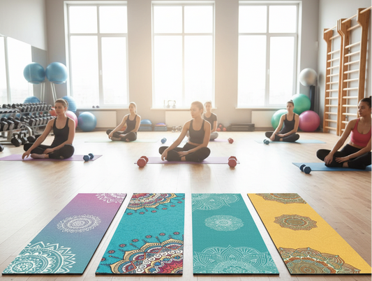 سجادات يوغا بنقشة زهور