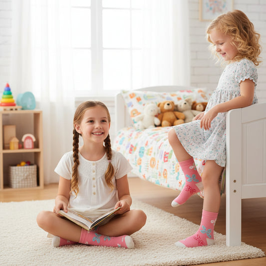 5 paires de chaussettes courtes à motifs papillons