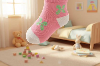 5Prs Butterflies Short Socks