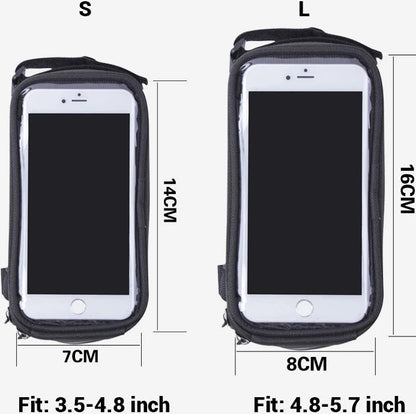 Sacoches avant de cadre avec écran tactile pour vélo