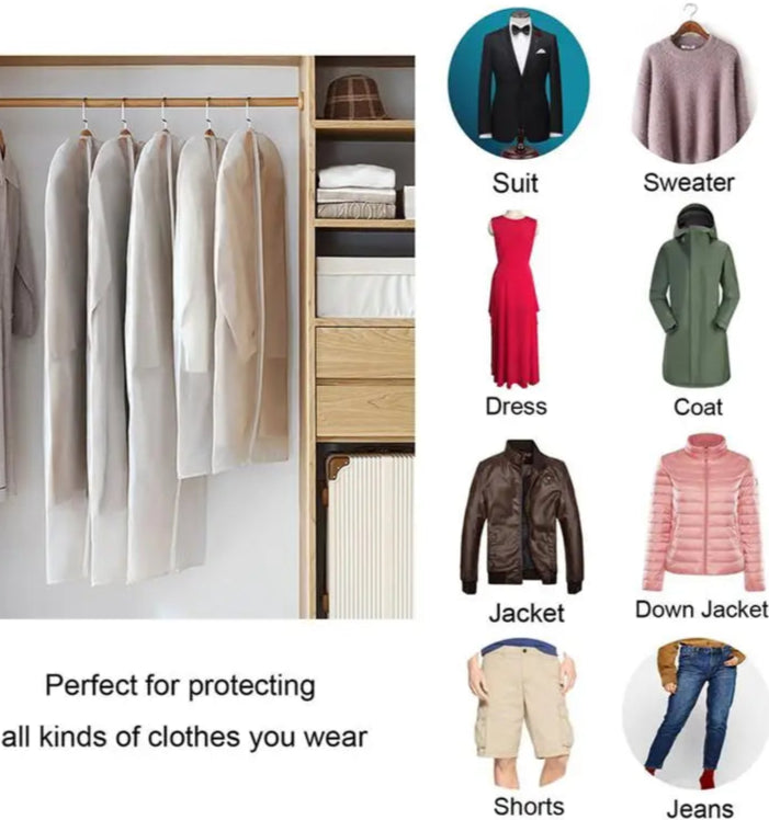 Transparent Clothing Covers With Zipper