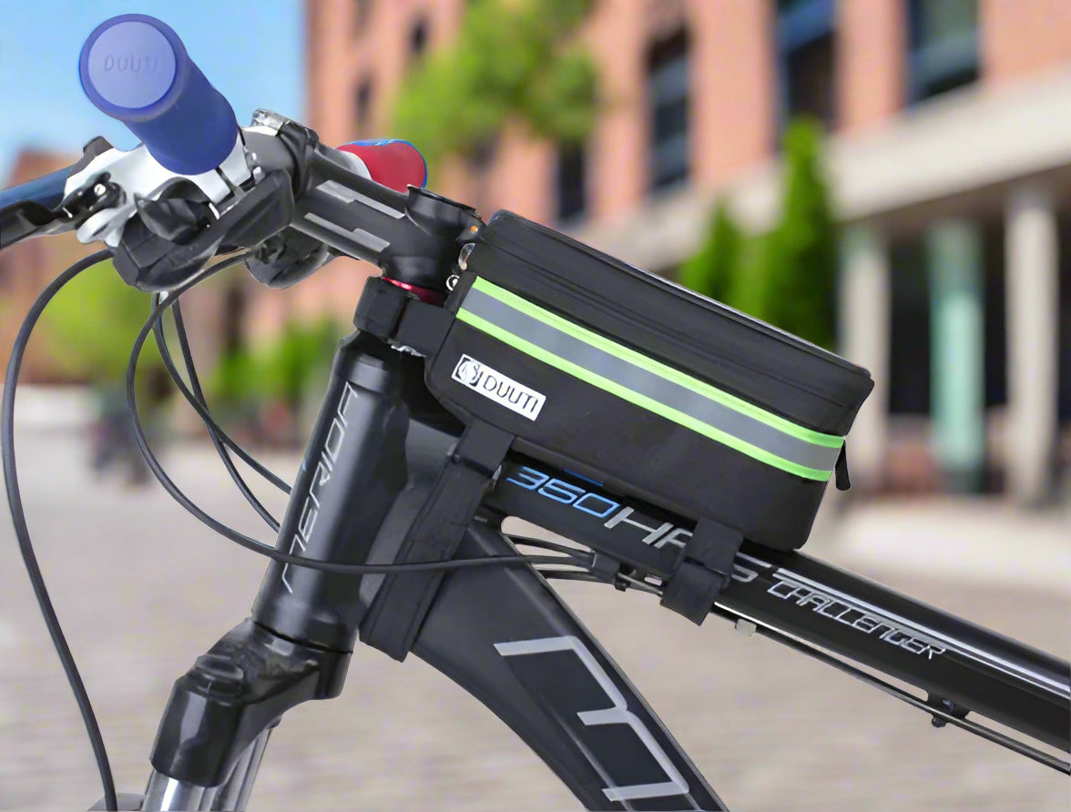 Sacoches avant de cadre avec écran tactile pour vélo