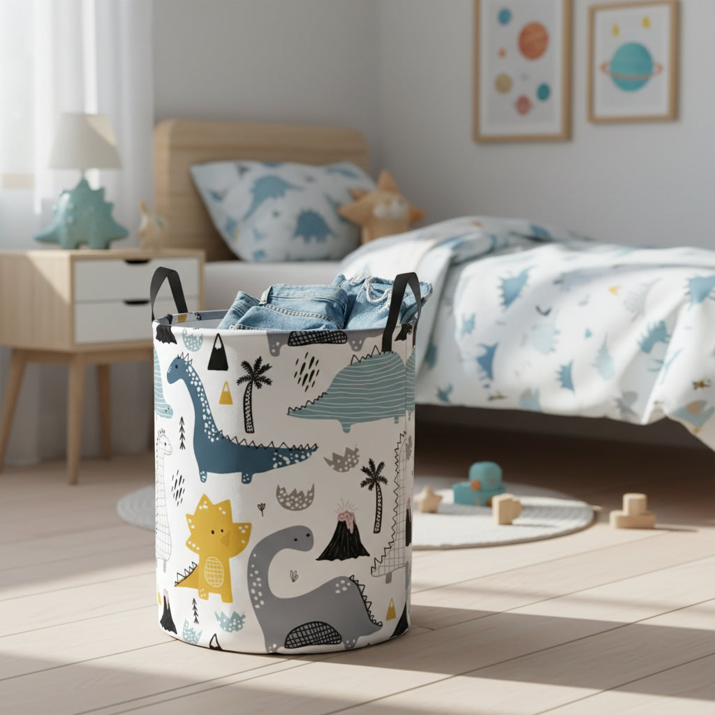 Cartoon Dinosaurs Laundry Large Capacity Baskets