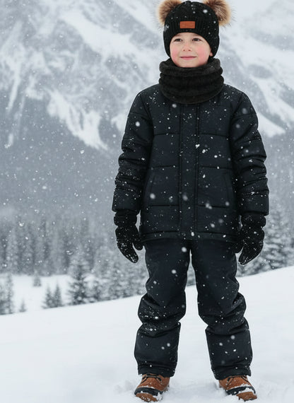 قبعات وقفازات وأوشحة دافئة ملونة لحماية الأذن