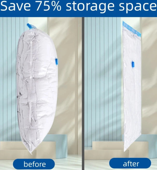 3/4/5Pcs Vacuum Storage Bags With Pump