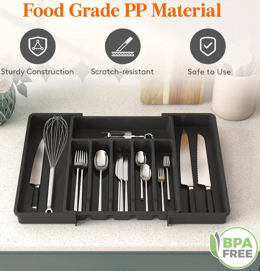 8 Grids Adjustable Kitchen Storage Organizer Trays