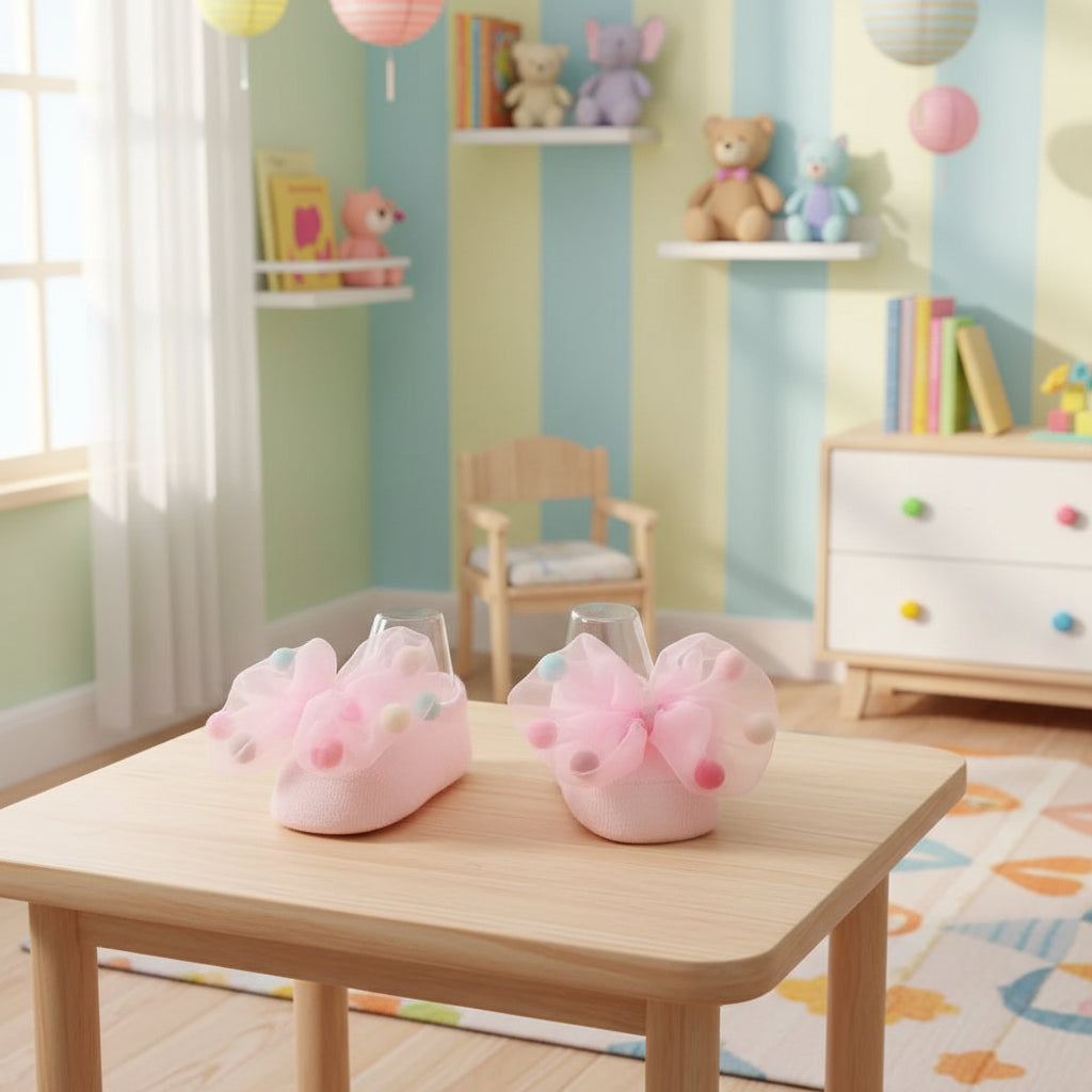 Colorful Short Socks With Butterfly Ties and Bow Knots