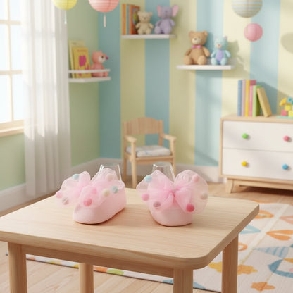 Colorful Short Socks With Butterfly Ties and Bow Knots