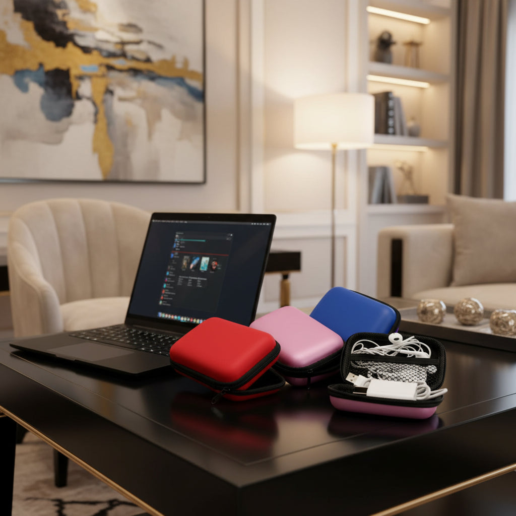 Colorful Travel Charging Cables Cases