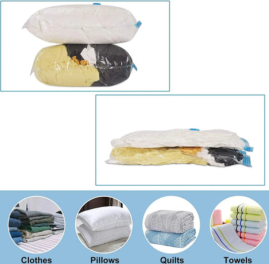 Lot de 5 sacs de rangement sous vide avec pompe