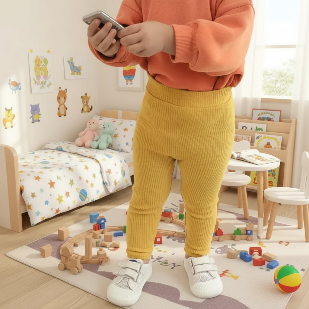 Children Casual Cotton Solid Pants