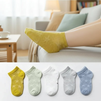 Lot de 5 paires de chaussettes courtes respirantes et fraîches