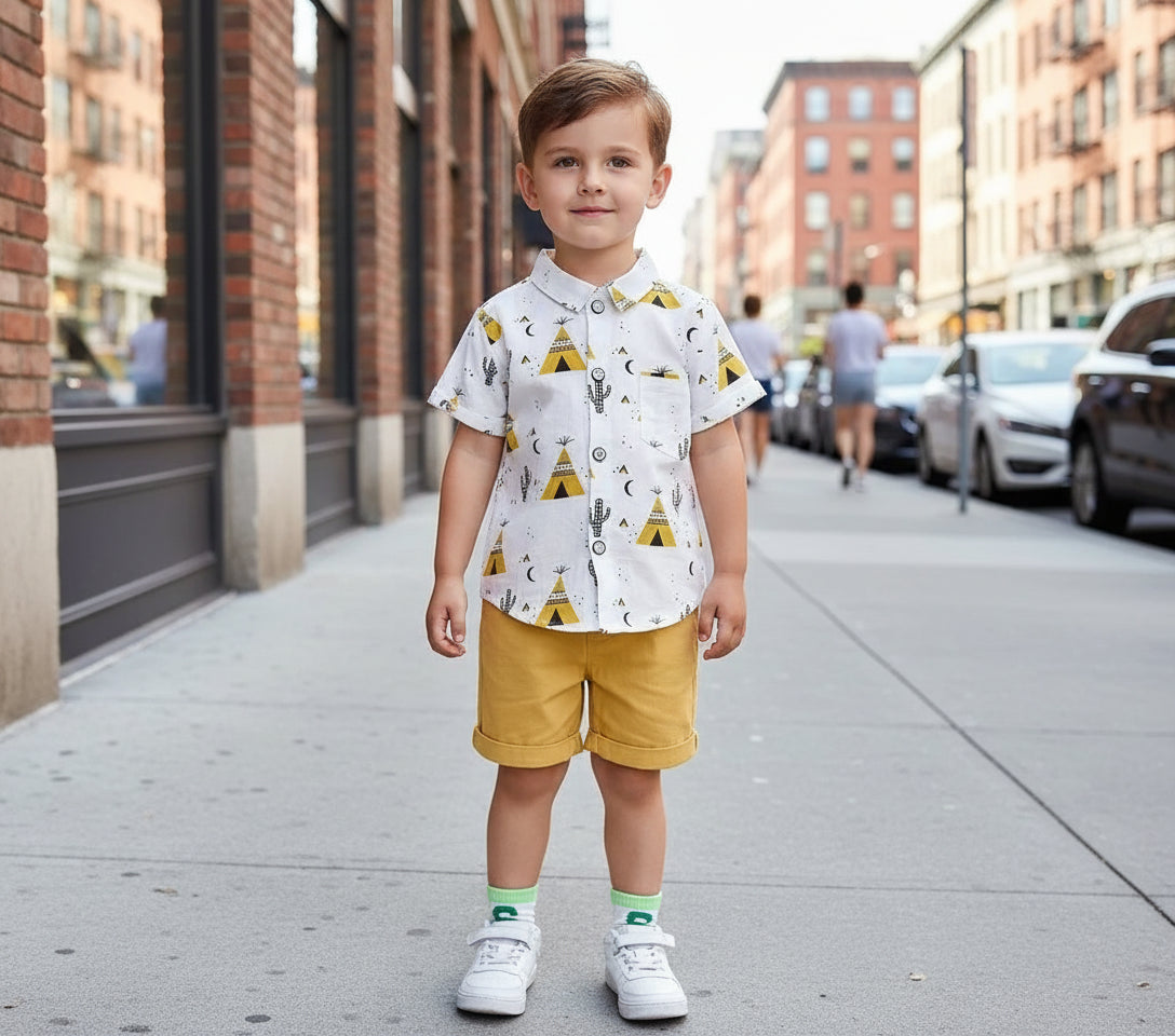 Baby Boy Pyramids Shirt and Short