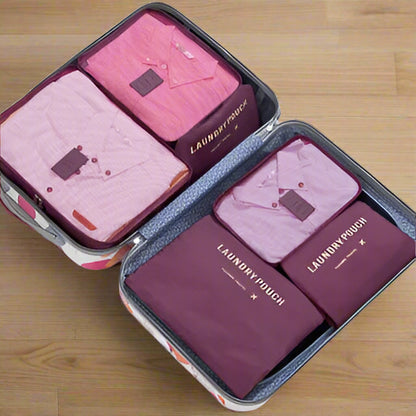 Waterproof Colorful Packing Organizers With Zipper(6Pcs)