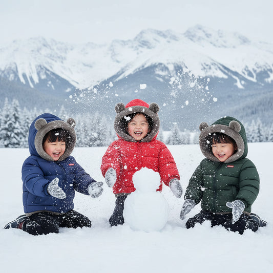 سترات أطفال سميكة بغطاء للرأس