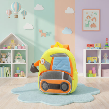 Engineering Vehicles Cartoon Kids Backpacks Bags