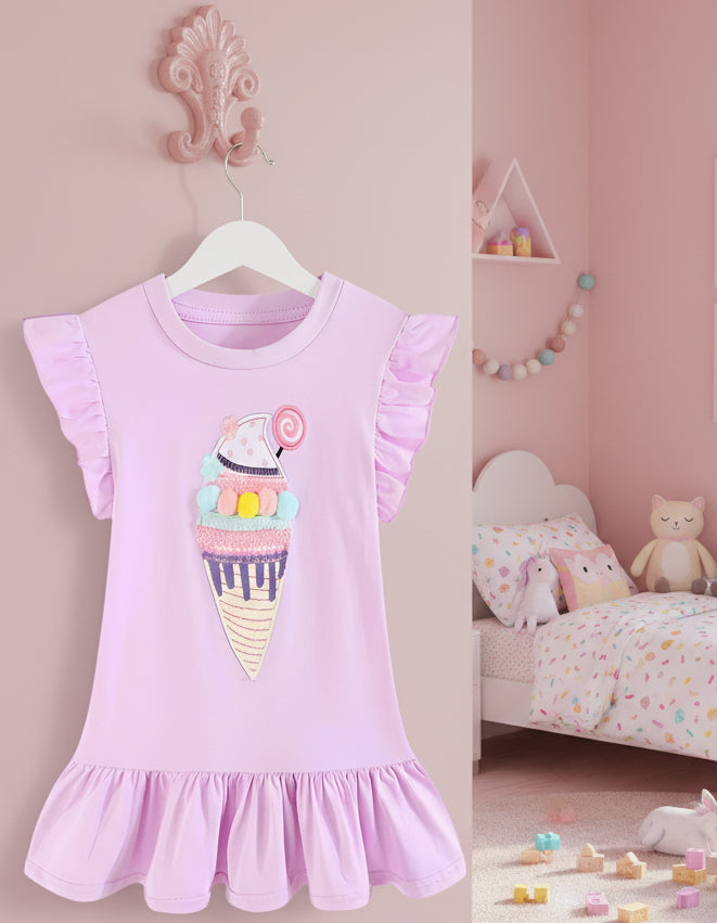 Robes coccinelle/glace/fleurs pour fille